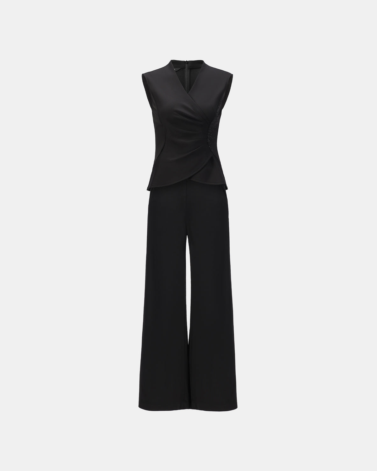 Tailored Black Wide-Leg Trousers - Sussiland