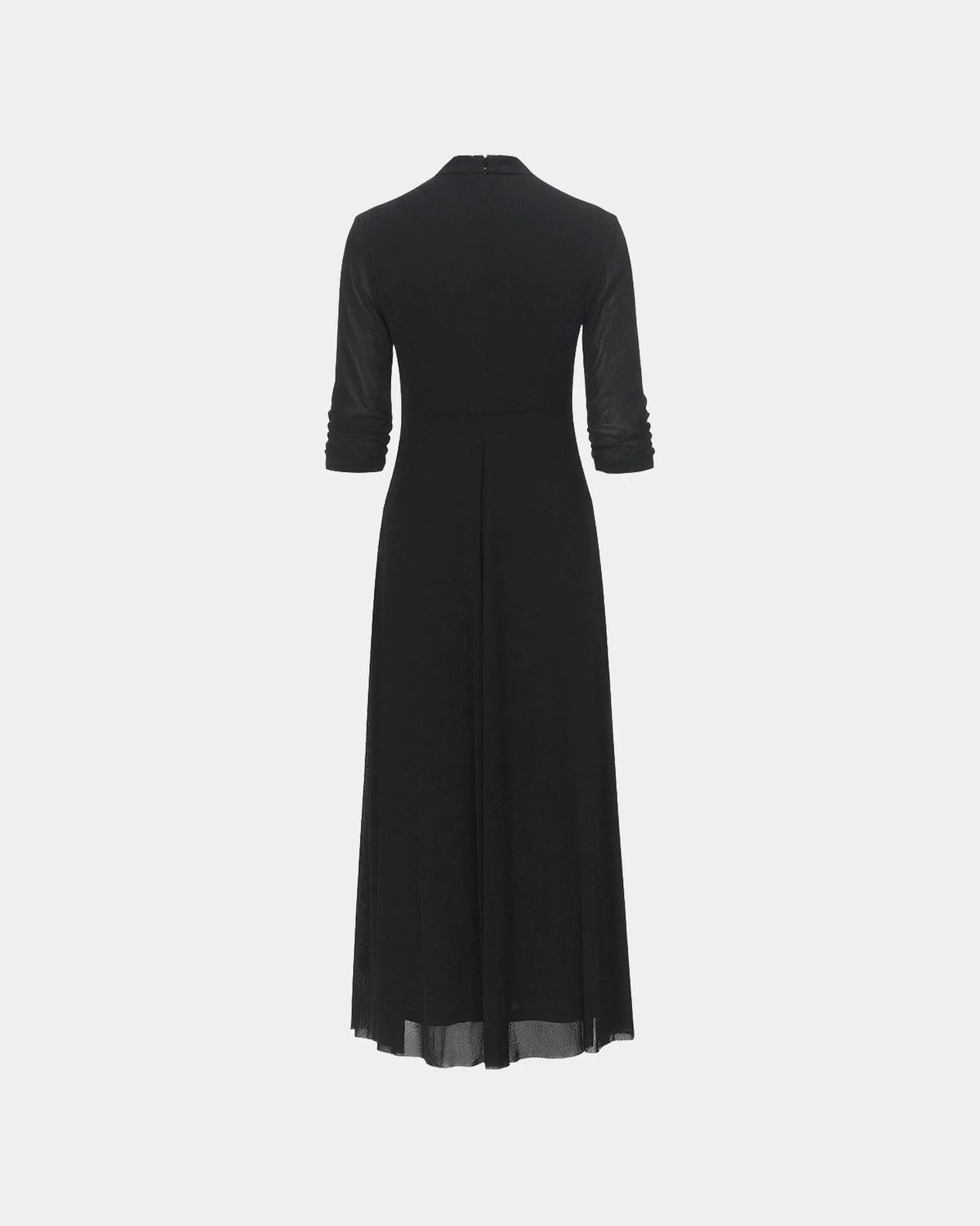 Floral-Brooch Mesh Dress
