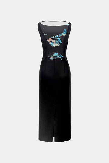 Misty Mountain Embroidered Dress