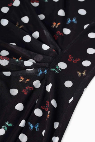 Butterfly Polka-Dot Dress