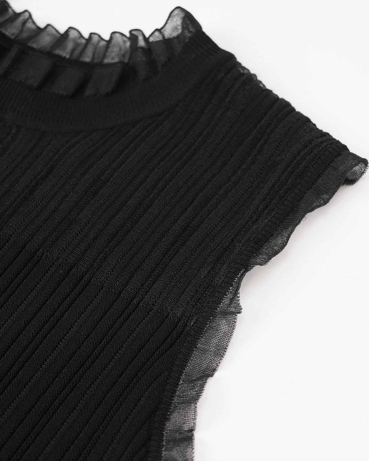 Lace Trim Knit Top