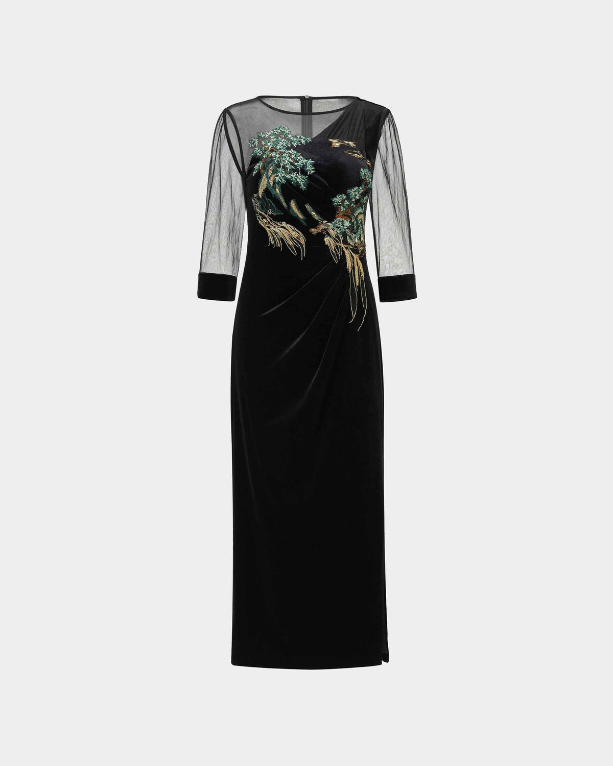 Riverscape Embroidered Midi Dress