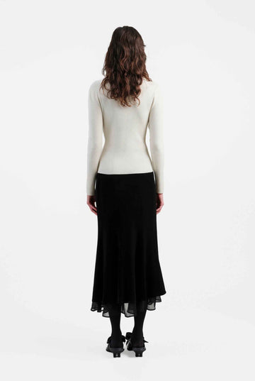 Ivory Draped Knit Top