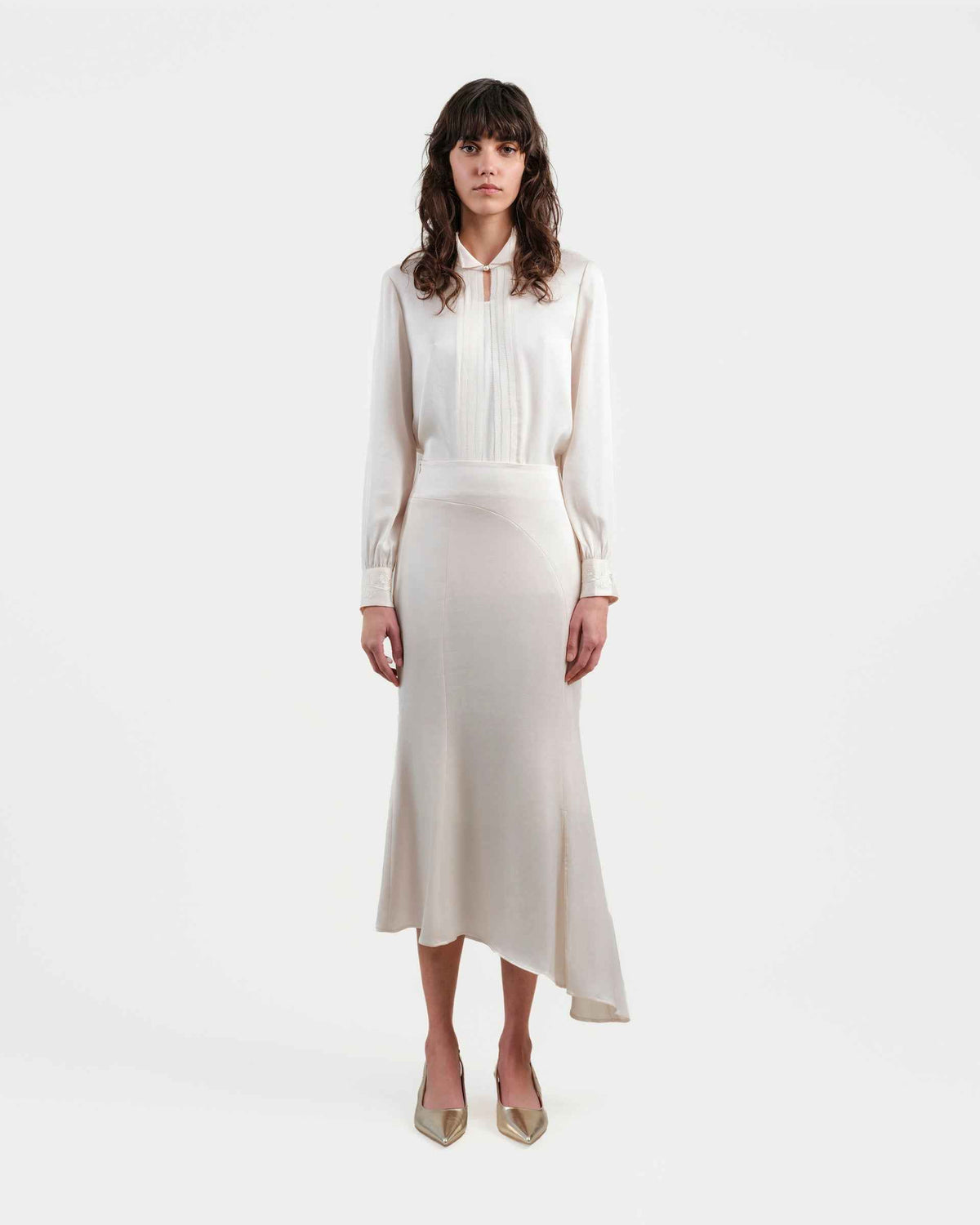 Asymmetrical Hem Fishtail Skirt