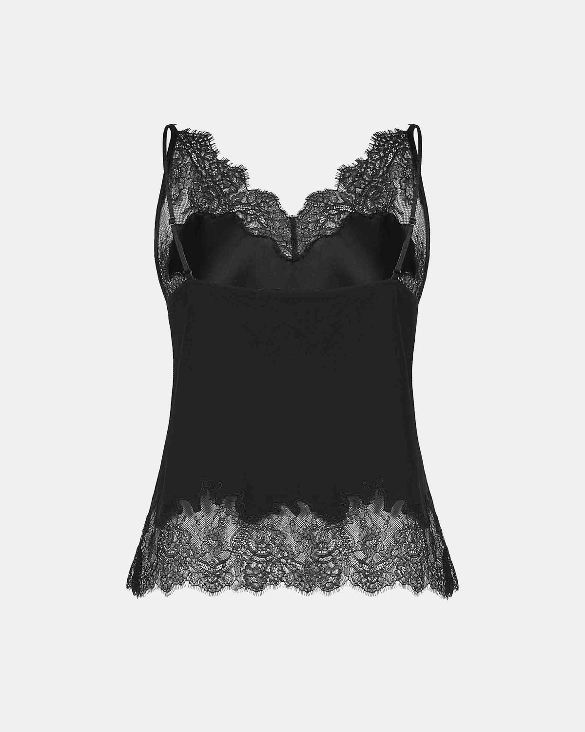 Silk Lace-Trim Camisole
