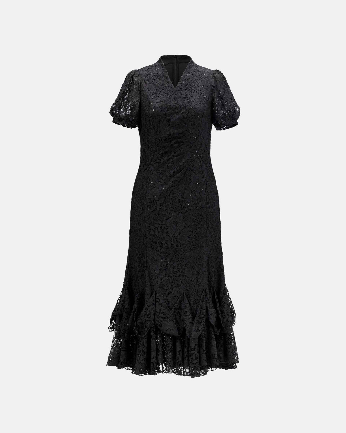 Elegant Lace Dress with Cinched Waist
