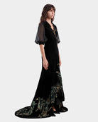 Customize : Black Riverscape Embroidered Gown