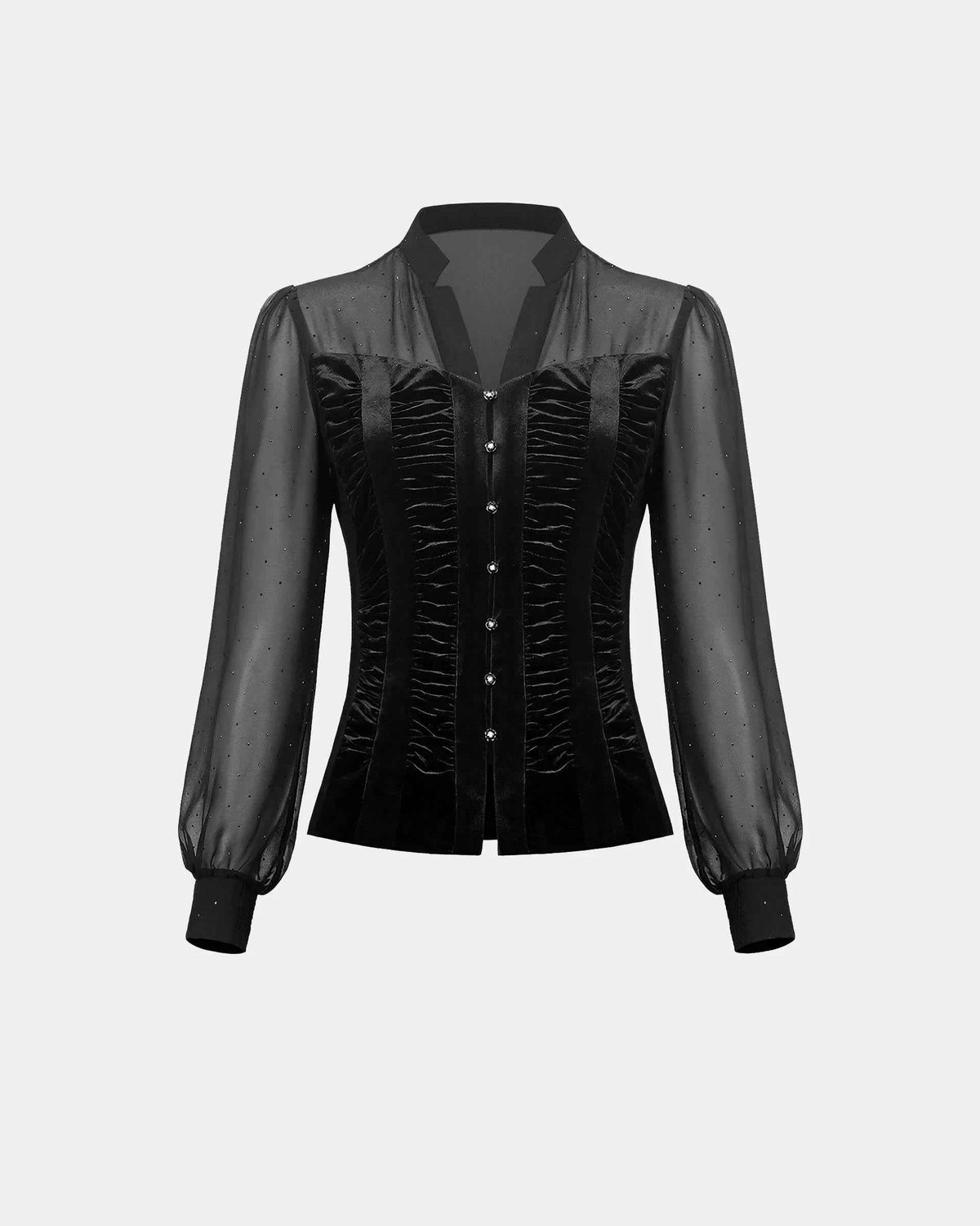 Lustrous-Onyx Velvet Top