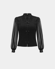 Orchid Buttoned Lace Top