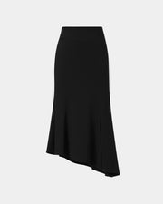 Black Fish-Tail Midi Skirt