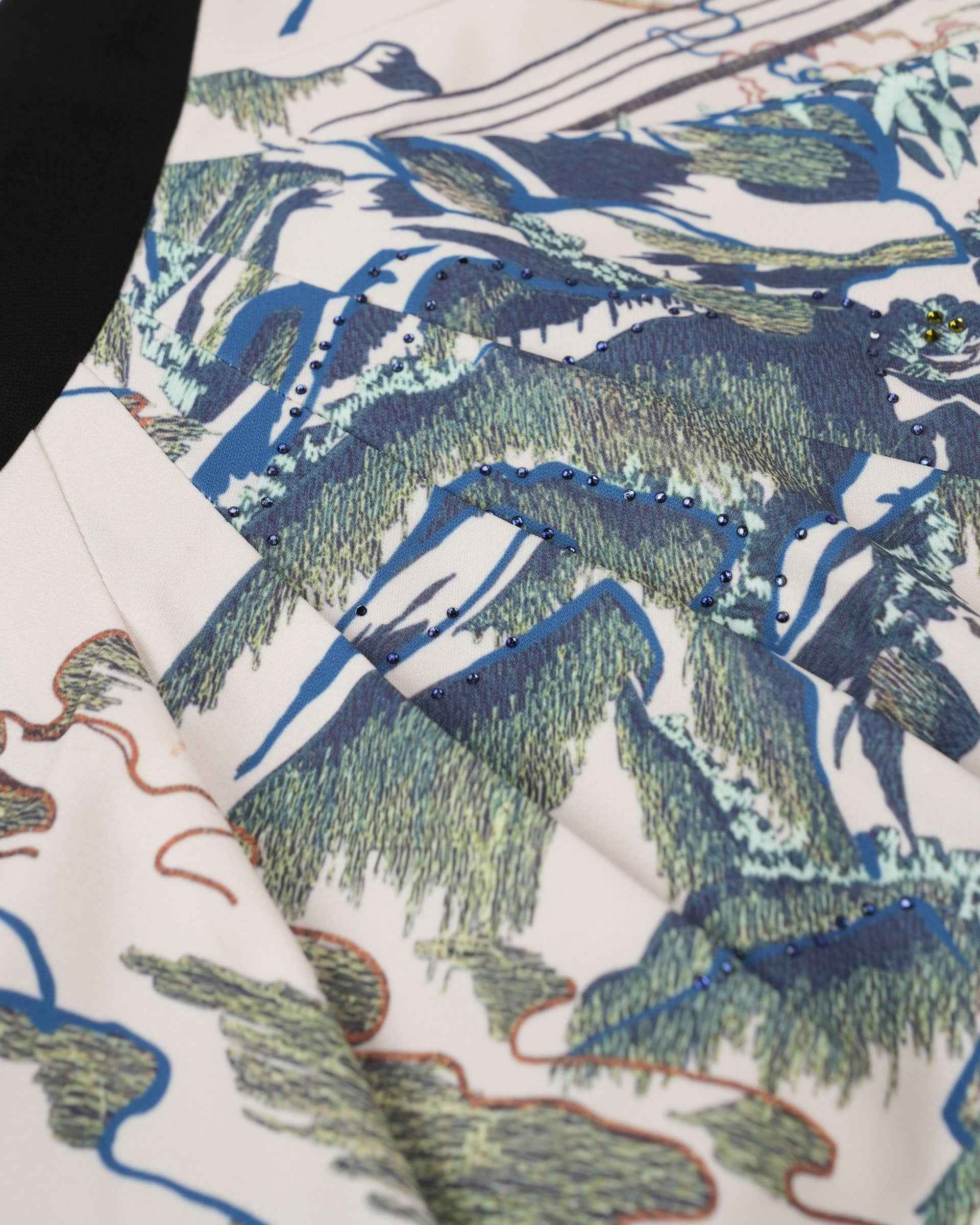 Customize : Riverscape Embroidered Midi Gown