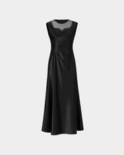 Black Textured Midi Dress