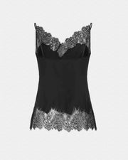 Black Lace-Trimmed Camisole