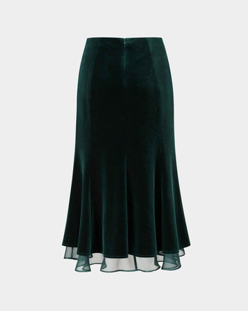 Velvet Midi Skirt