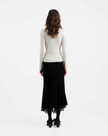 Ivory Draped Knit Top
