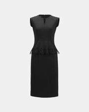 Slim-Fit Professional Mock Two-Piece Dress